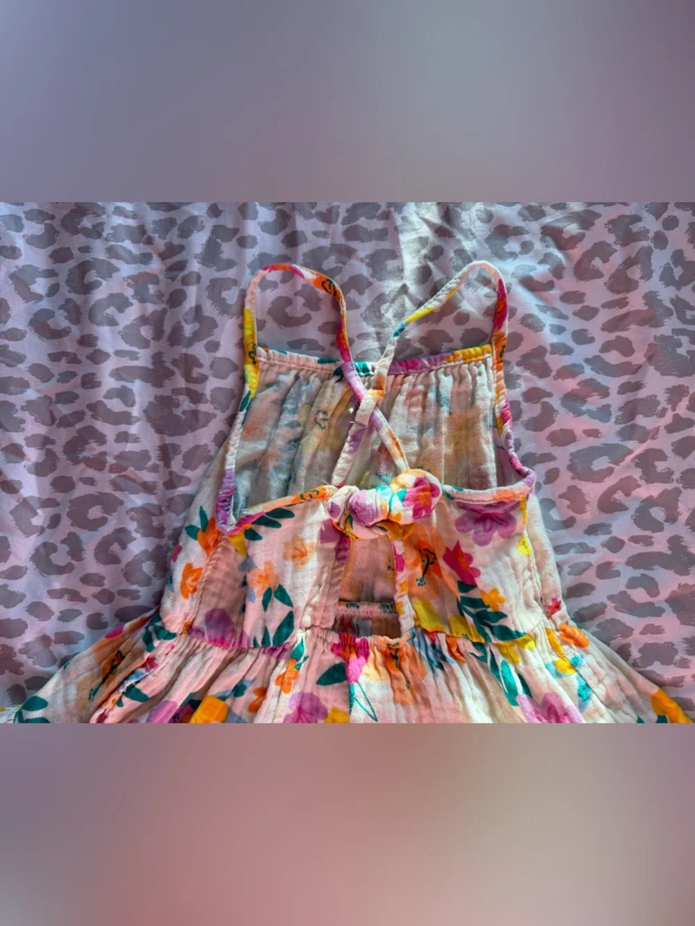 Cat and Jack Toddler Girls Floral Dress w/ open back